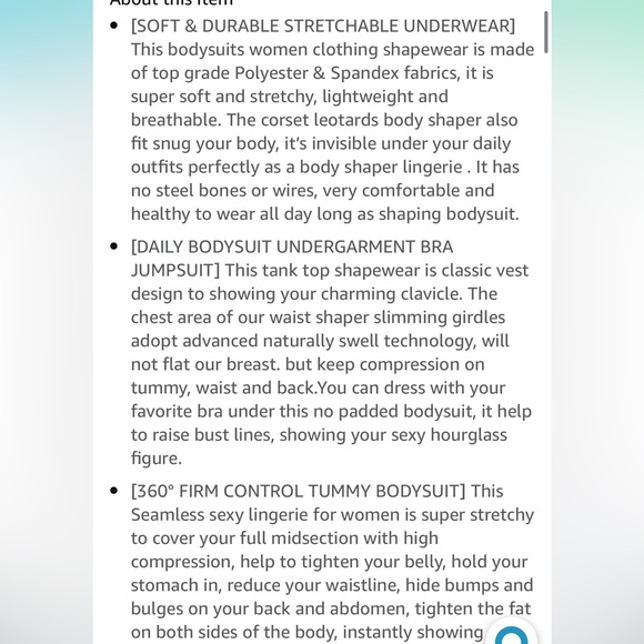 BLACK BODY SUIT SHAPEWEAR - Picture 7 of 7